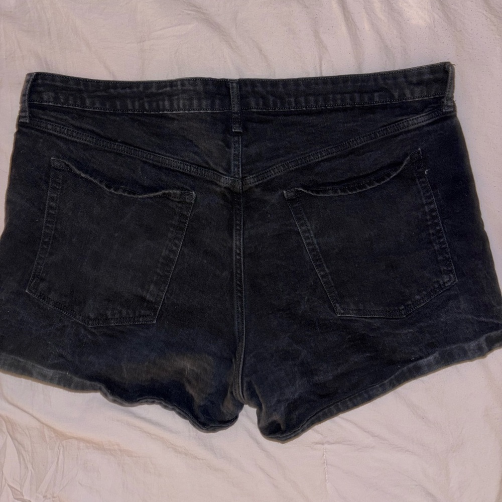 Old Navy black high rise OG straight Jean Shorts - Picture 2 of 3
